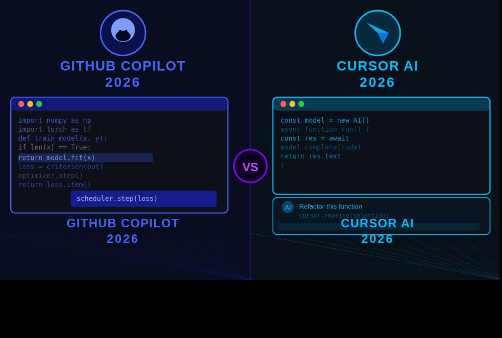GitHub Copilot vs Cursor AI 2026