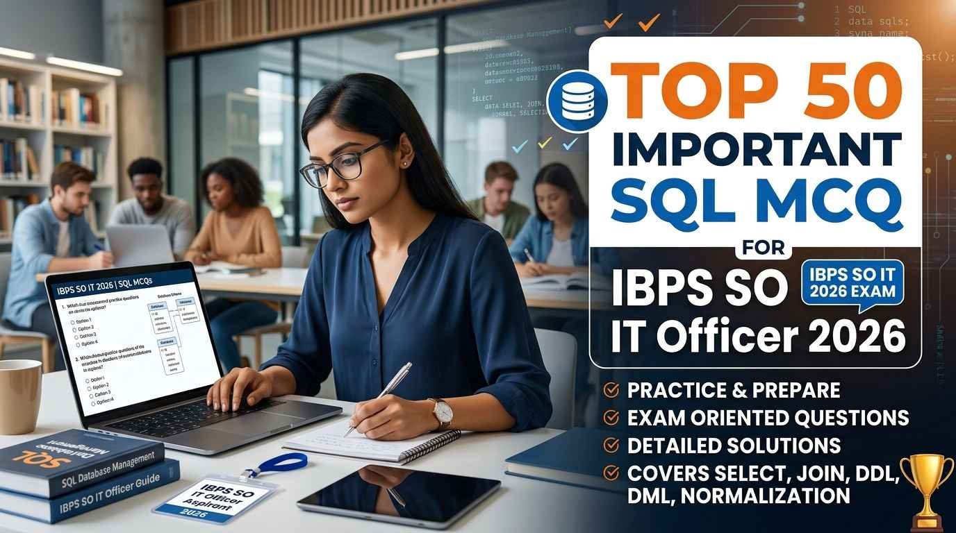 SQL MCQ for IBPS SO IT Officer 2026 practice questions